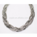 Silver Chunky Women Stainless Steel Twisted Necklace